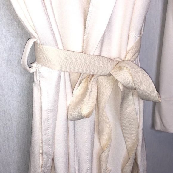 PURE FIBER HOODED JERSEY ROBE LOUNGEWEAR - Picture 3 of 9